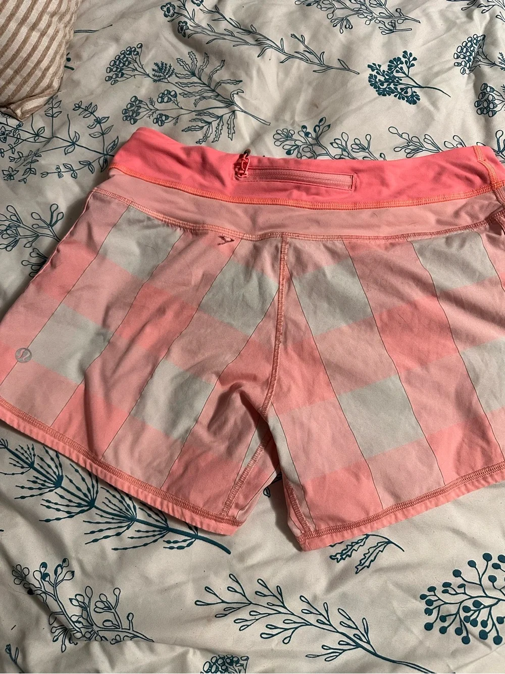 Lululemon Pink Plaid Shorts